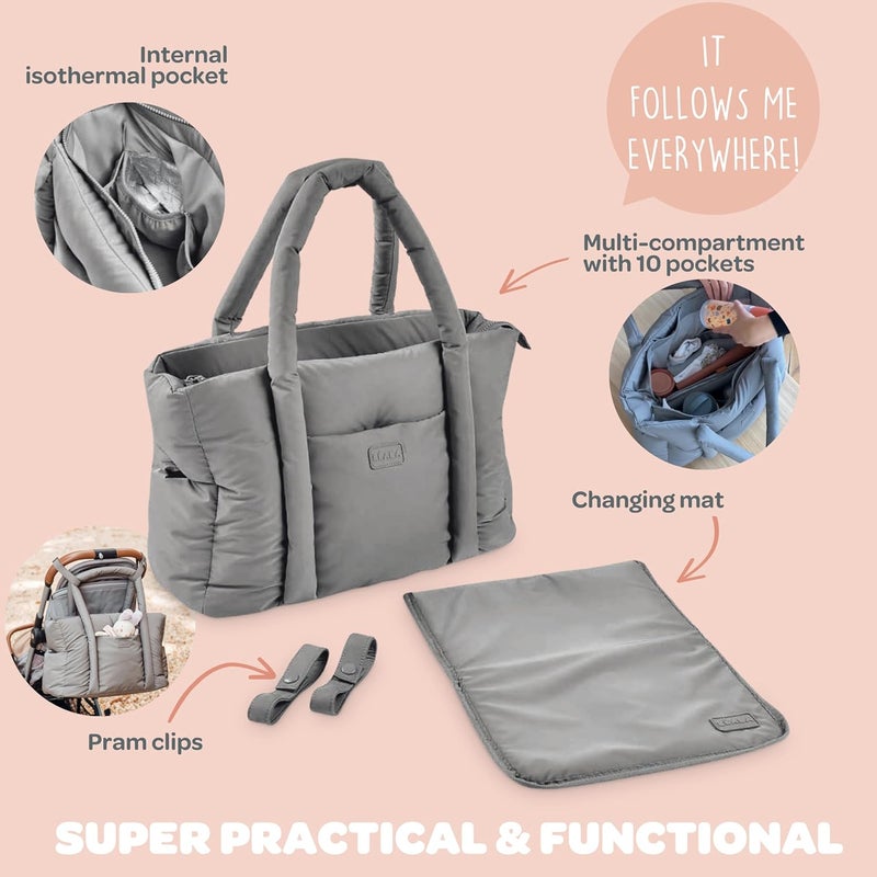 BEABA Béaba Puffy Paris Diaper Changing Bag in Gazelle - Image 3