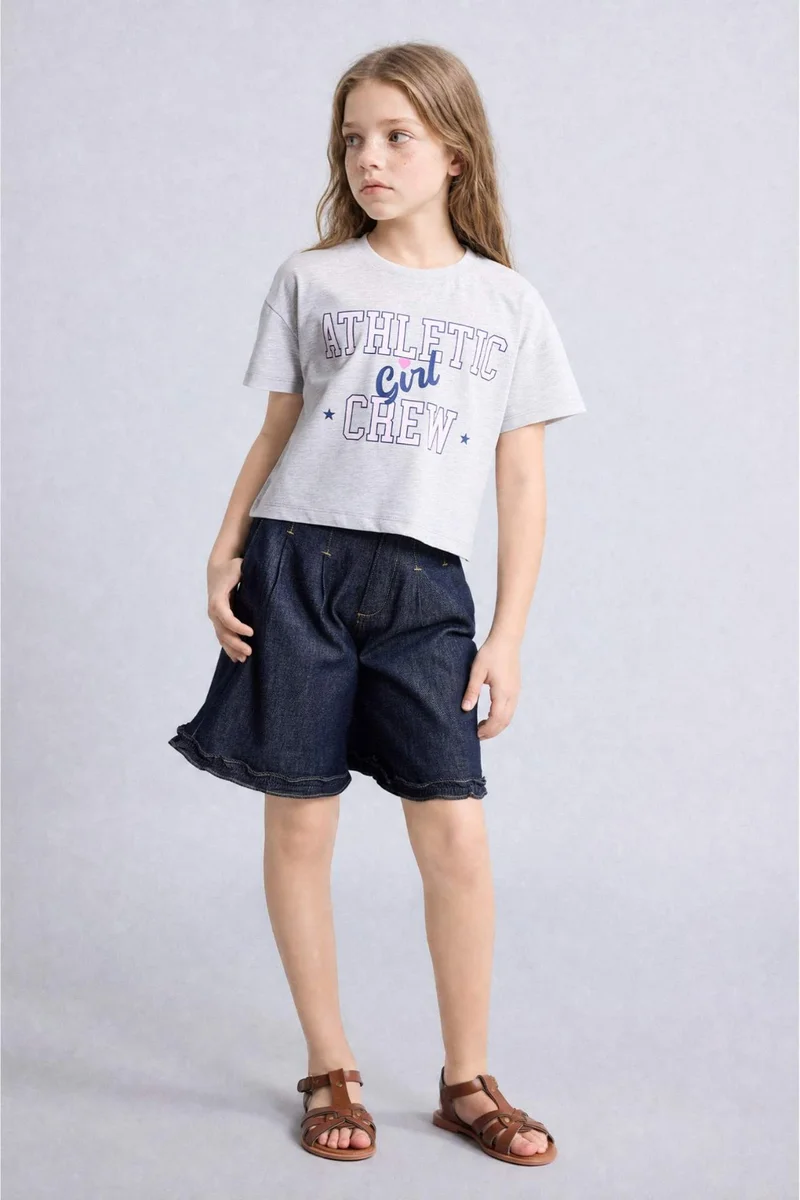 ديفاكتو Slogan Short Sleeve T-Shirt