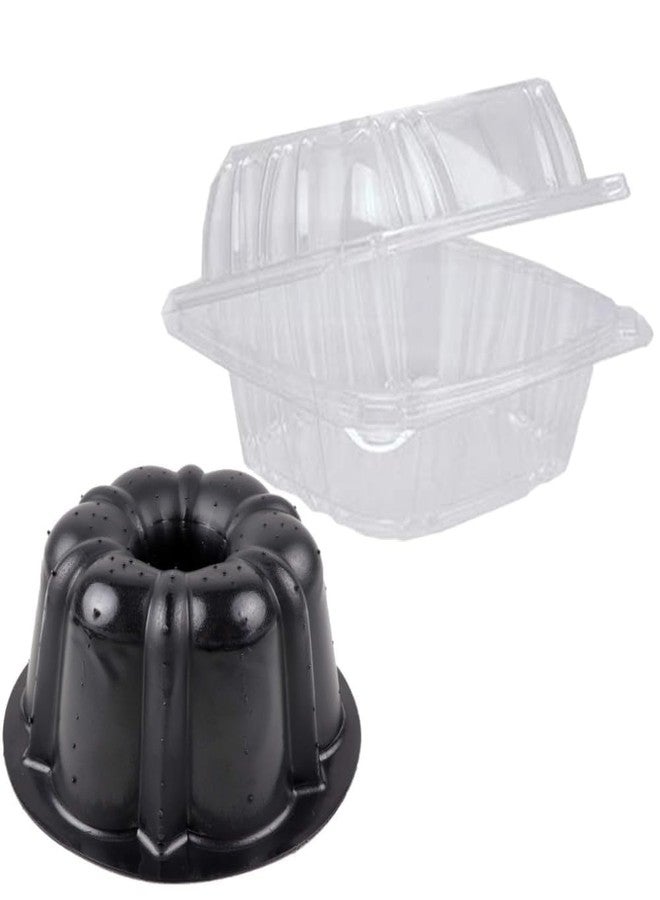 O'CREME Polystyrene Hinged-Lid Container 6 Inch Wide x 3.1 Inch High for Mini Cake Pan - Pack of 25 - Image 2