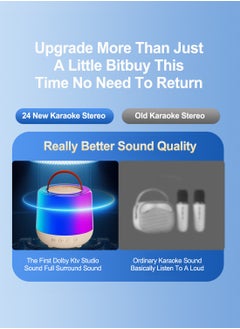 MaBaby Karaoke Machine Bluetooth Stereo Wireless Children's Small Family Ktv Set Singing Microphone Speaker All-in-One Microphone for Home Use  - Image 4