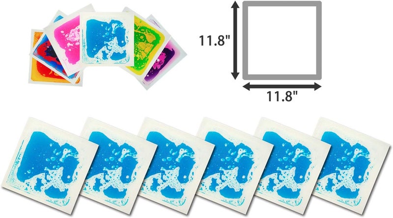 Art3d 1-Pack Fancy Floor Tile for Kids Room Liquid Encased Floor Tile, 11.8" x 11.8" Blue - Image 5
