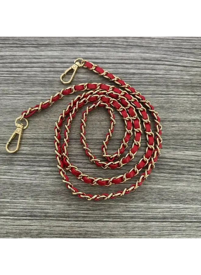 Red Adjustable Handbag Chain Strap With Sturdy Clasp For Crossbody Bag DIY - Image 1