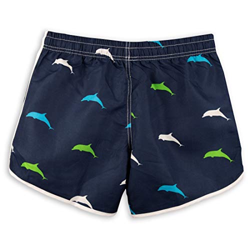 PREFER TO LIFE Womens Board Shorts Big Pants Beach Quick Dry Fabric Swim Ocean Travel Sports (XS, Dolphin-Dark Blue) - Image 2