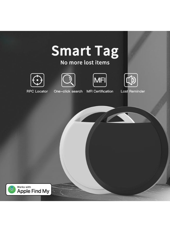 HEYAN Smart Trackers 2 Pack Work with Apple Find My (iOS Only), Lightweight Tag Prevent Loss of Luggage Wallets Keys Bags,Replaceable Battery,IP67 Waterproof - Image 2