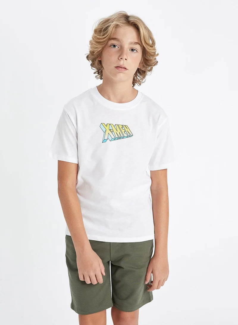 ديفاكتو تيشيرت إكس مان بأكمام قصيرة وياقة دائرية