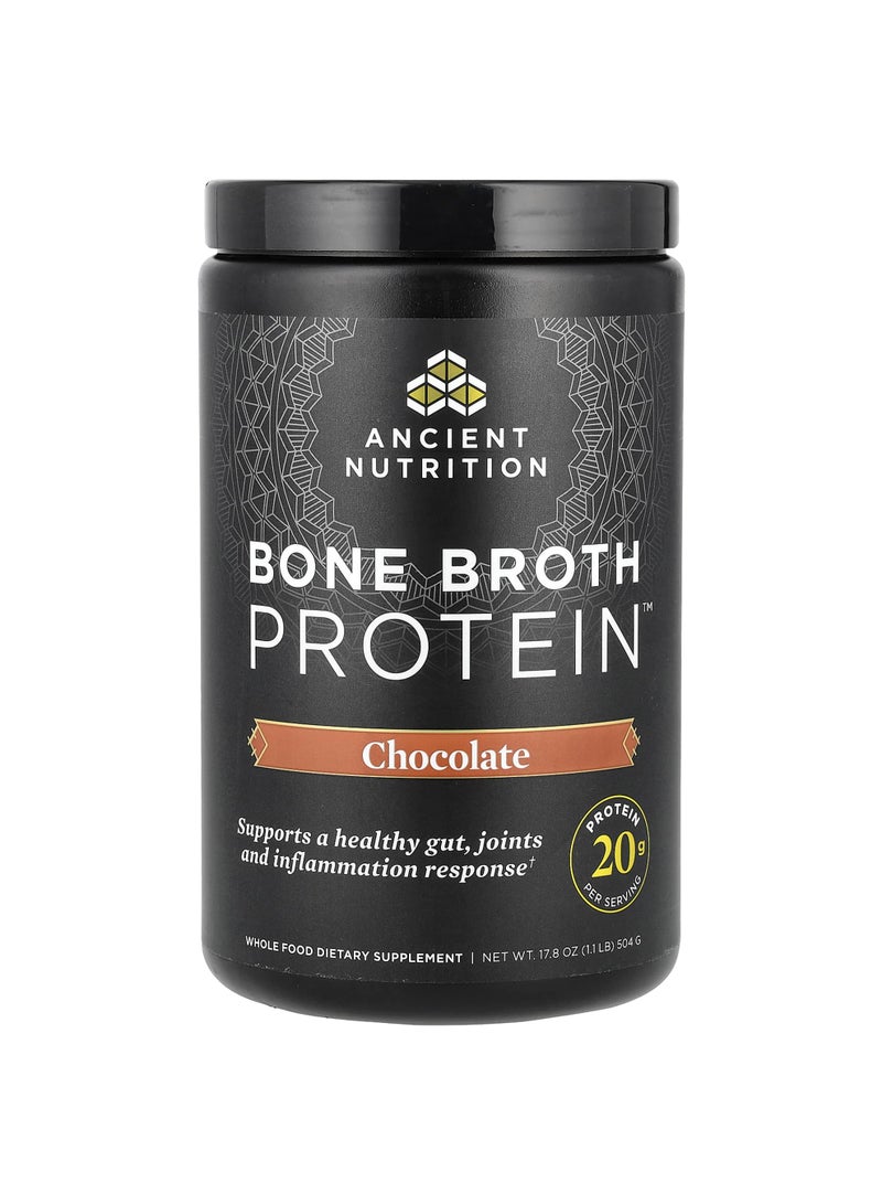Ancient Nutrition Bone Broth Protein™, Chocolate, 1.1 lb (504 g)