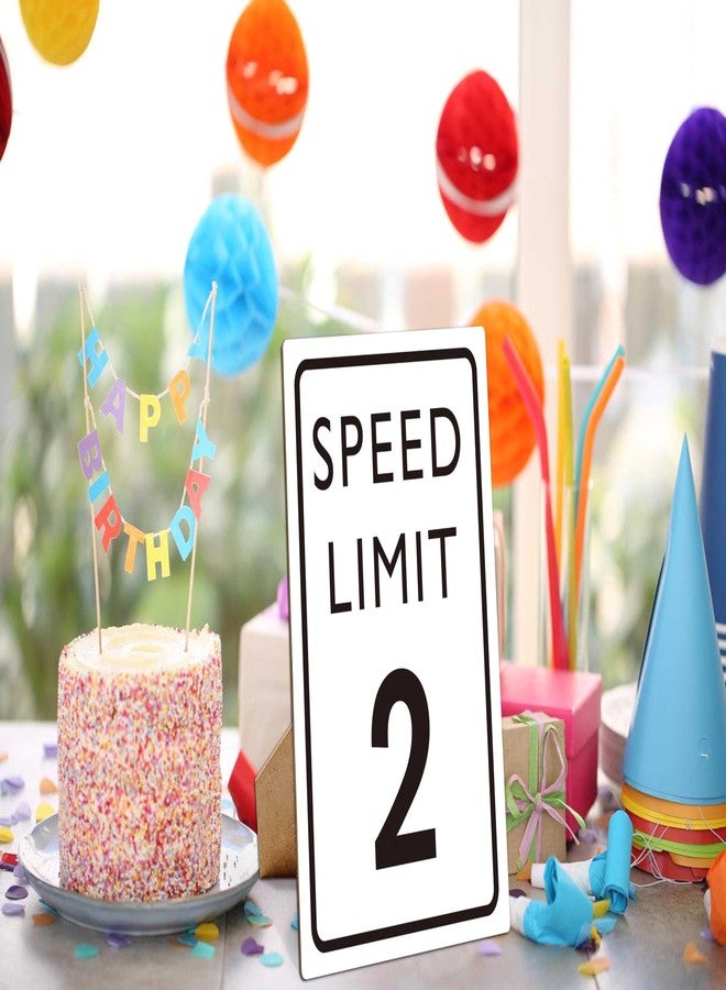 Muruseni Race Car Birthday Decor, Speed Limit Sign, Fast Two, Race Car Birthday Party Decorations, 8×11 Wooden Play Sign with Stand, Let's Go Racing Party Supplies for Boy Race Fans - LP063 - Image 5