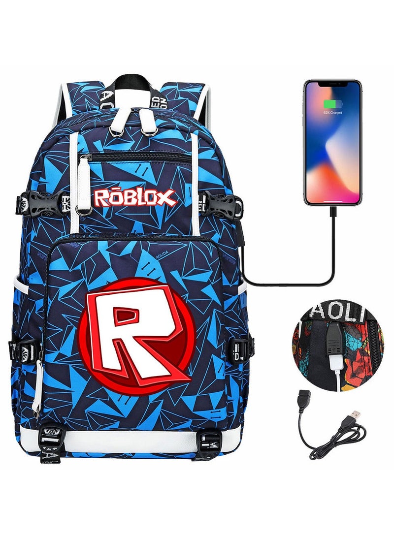 روبلوكس حقيبة ظهر Roblox USB للمراهقين كاجوال للسفر