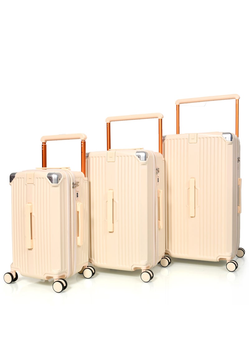 مورانو طقم شنط سفر فايبر اركان المنيوم ثلاثة قطع 28 انش و 24 انش و 20 انش لكبينة الطائرة - Image 2