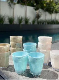 Baci milano 6 Piece Aqua Blue Water Glass  - Image 3