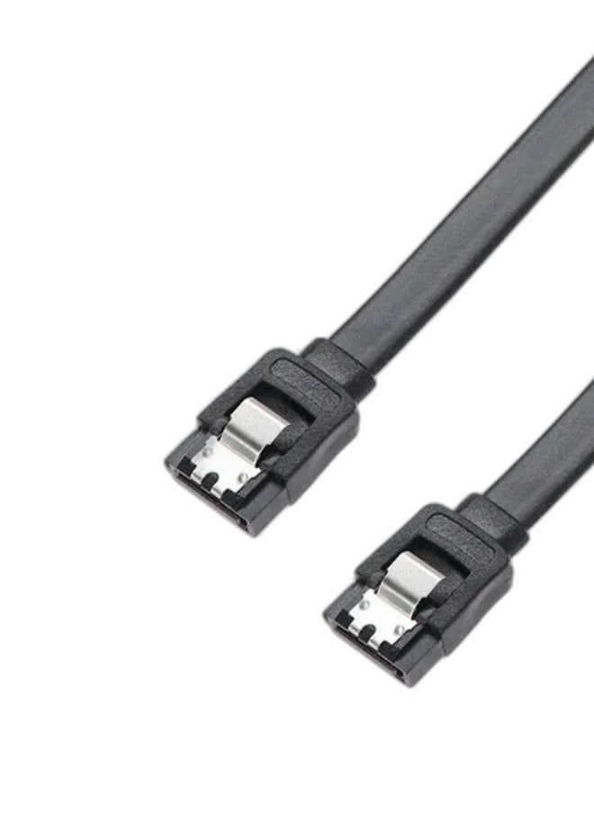 Generic SATA data cable, 35 cm long, for computer, black  - Image 1