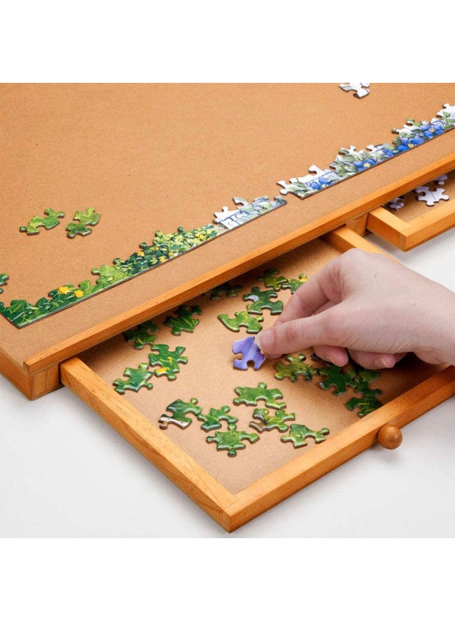 Bits and Pieces Bits and Pieces - 1500 Piece Puzzle Board with Drawers - Jumbo Wooden Puzzle Plateau Portable Puzzle Table 26"x 34" - Tabletop Deluxe Jigsaw Puzzle Organizer and Puzzle Storage System Gift for Mom  - Image 3