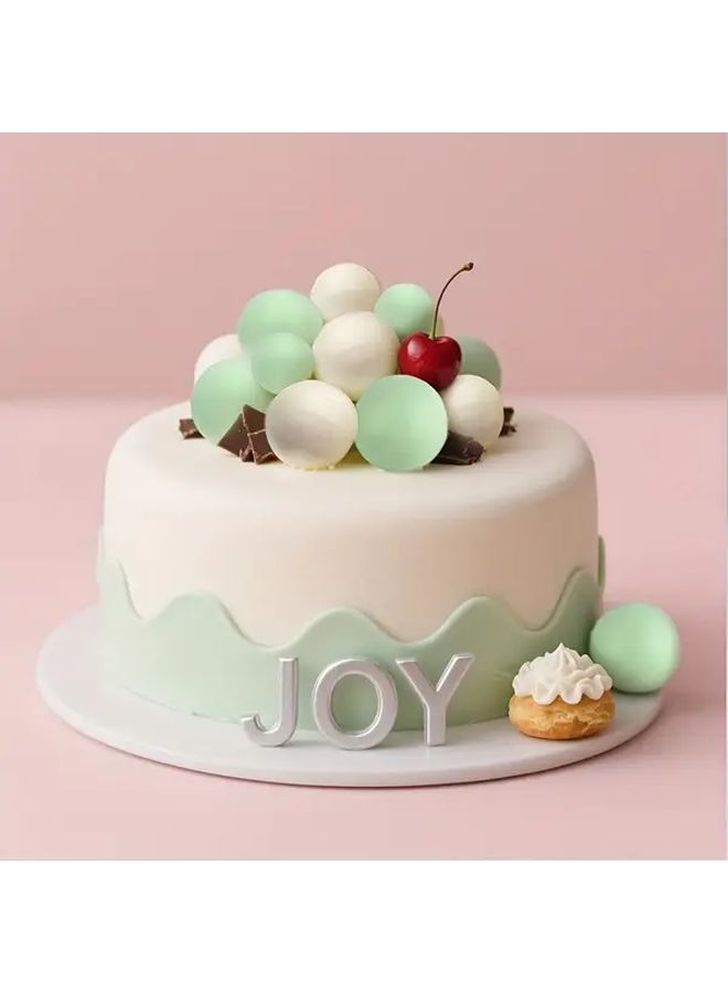Green and Beige Foam Cake Decorations 28pcs Mixed Sizes for Birthday Wedding Carnival Christmas - Image 5