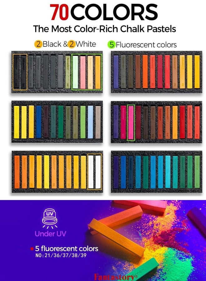 Fantastory 72 Pcs Soft Chalk Pastels - Image 3