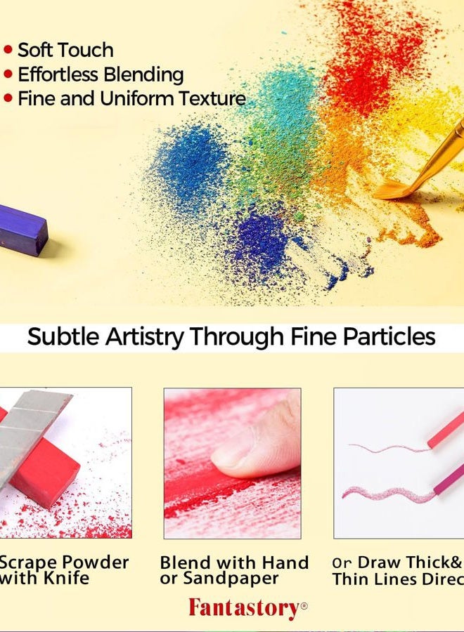 Fantastory 72 Pcs Soft Chalk Pastels - Image 4