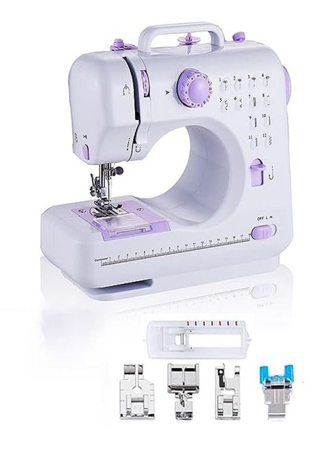 Electrical Sewing Machine Portable Mini Electric Sewing Machine for beginners 12 Built-in Stitches 2 Speed with Foot Pedal，Light, Storage Drawer