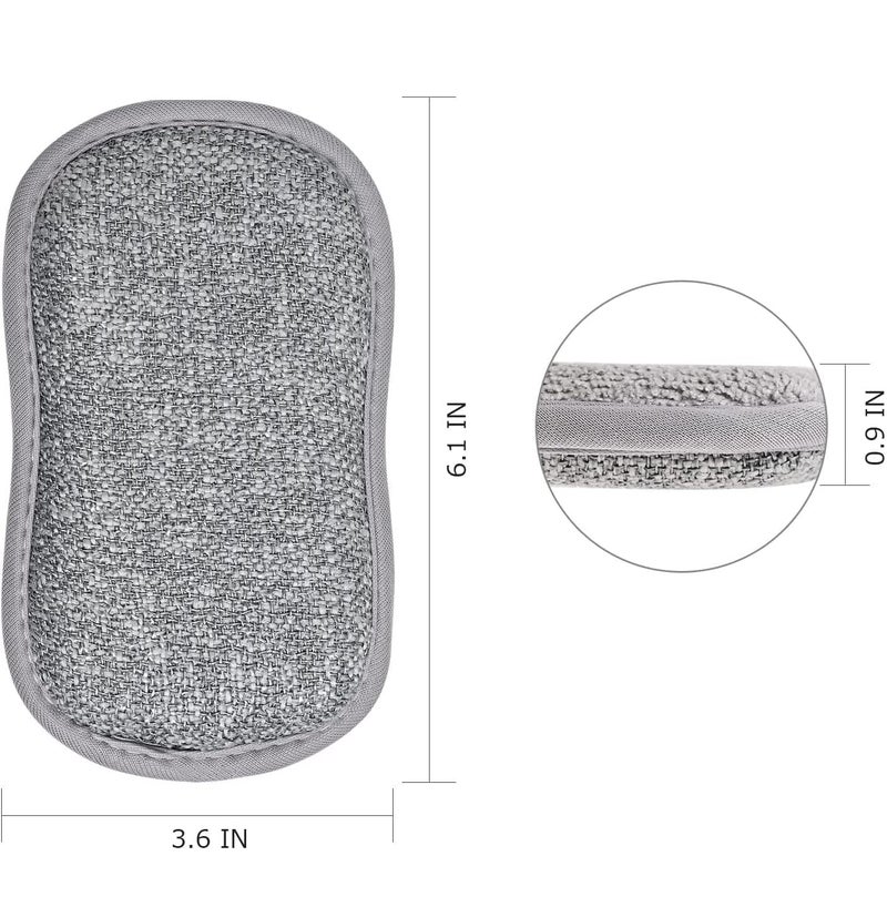 DANSR DANSR Scrub Sponges for Kitchen by Dual Sided 2 in 1 Scrub Pads NonScratch Microfiber Sponge Along with Heavy Duty Scouring Power Effortless Cleaning of Dishes Pots and Pans All at Once 2  - Image 4