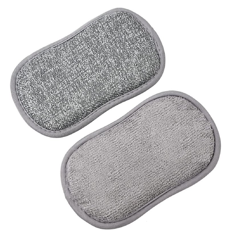 DANSR DANSR Scrub Sponges for Kitchen by Dual Sided 2 in 1 Scrub Pads NonScratch Microfiber Sponge Along with Heavy Duty Scouring Power Effortless Cleaning of Dishes Pots and Pans All at Once 2  - Image 1