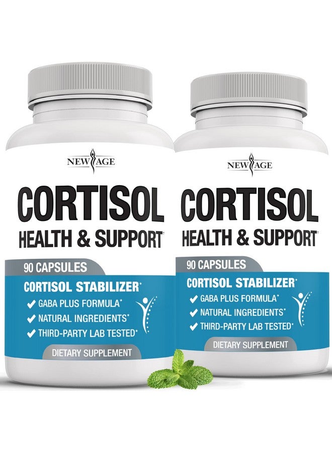 NEW AGE Cortisol Supplement for Women - Natural Cortisol Detox Manager Reducer - Ashwagandha, GABA, 5 HTP, L-Tryptophan, L-Theanine - 180 Count - Image 1