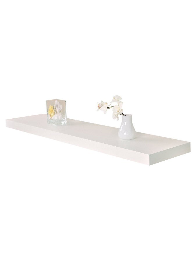 Feelings Feelings 60X19 CM Floating Wall Shelves For Space Saving Home Décor Made of 38mm hollow board, Veneer Decorative Display Shelf for Bedroom, Living Room, Bathroom, Office White  - Image 2