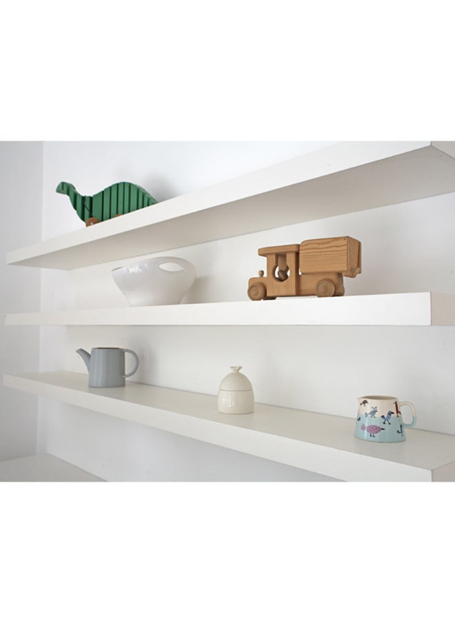Feelings Feelings 60X19 CM Floating Wall Shelves For Space Saving Home Décor Made of 38mm hollow board, Veneer Decorative Display Shelf for Bedroom, Living Room, Bathroom, Office White  - Image 4