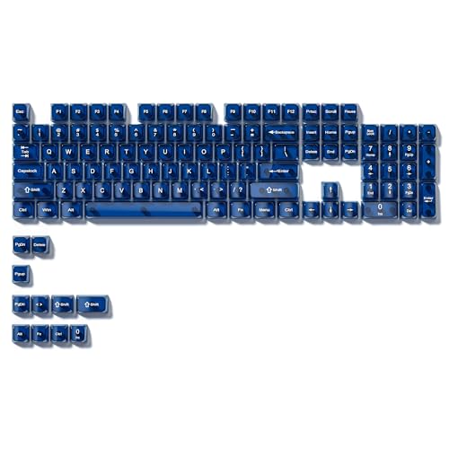 dagaladoo Dark Blue Clear keycaps,Transparent keycaps 75 Percent,Jelly keycap Set,Shine Through Key caps.,MDA Profile Keyboard Key Cap for Mx Switches Mechanical Keyboard - Image 2