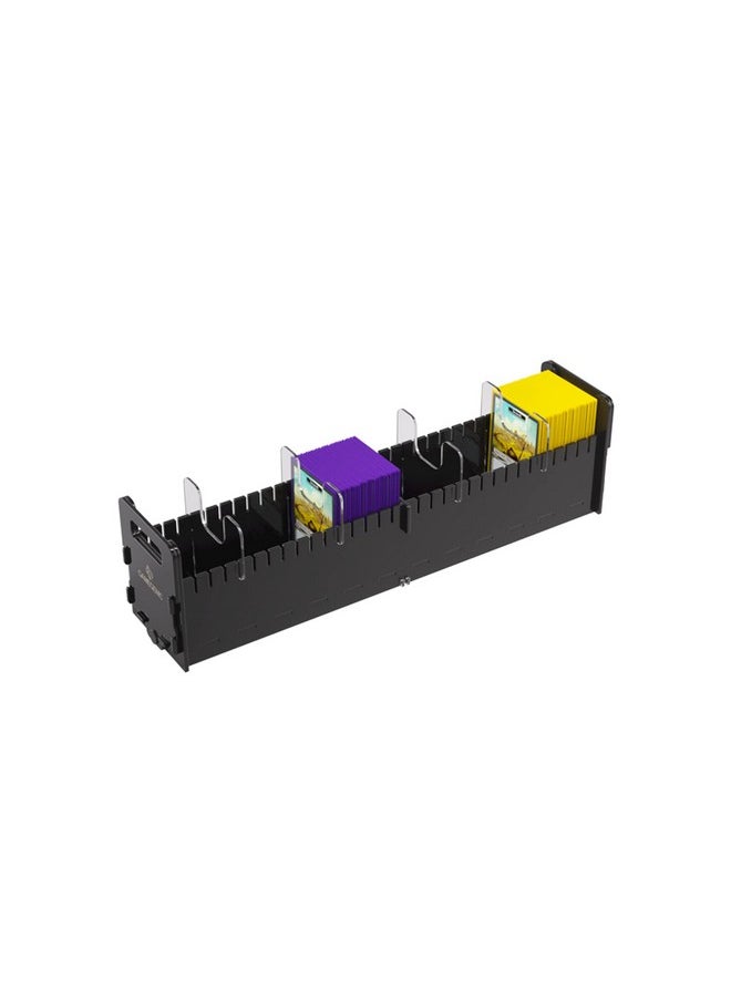 Gamegenic Gamegenic Cards' Rail 500+ Deck Box | Double-Sleeved Card Storage for up to 500 Standard-Sized Cards | Premium Acrylic Card Game Organizer with 4 Removable Dividers | Black Color | Made by Gamegenic  - Image 3