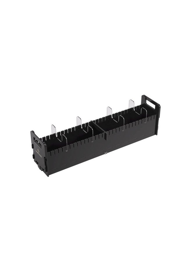 Gamegenic Gamegenic Cards' Rail 500+ Deck Box | Double-Sleeved Card Storage for up to 500 Standard-Sized Cards | Premium Acrylic Card Game Organizer with 4 Removable Dividers | Black Color | Made by Gamegenic  - Image 1