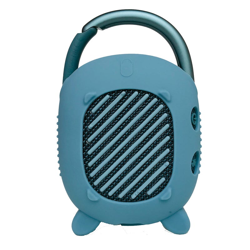 JCHPINE Silicone Cover Case for JBL Clip 4 Portable Bluetooth Speaker, Protective Carrying Case for JBL Clip 4 Portable Bluetooth Speaker Stand Up Holder (Blue) - Image 4