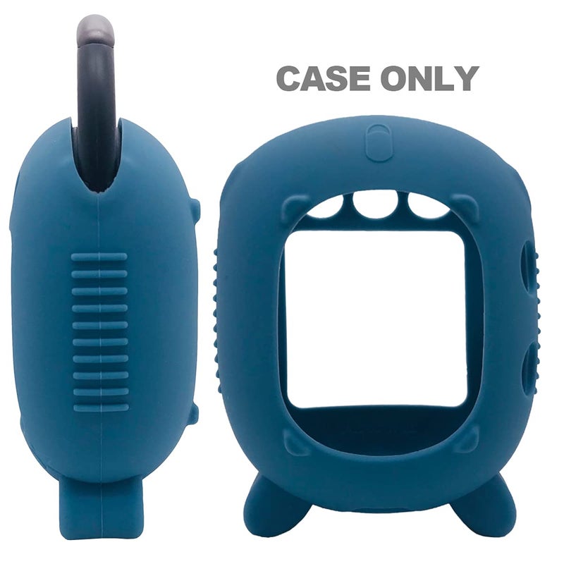 JCHPINE Silicone Cover Case for JBL Clip 4 Portable Bluetooth Speaker, Protective Carrying Case for JBL Clip 4 Portable Bluetooth Speaker Stand Up Holder (Blue) - Image 2