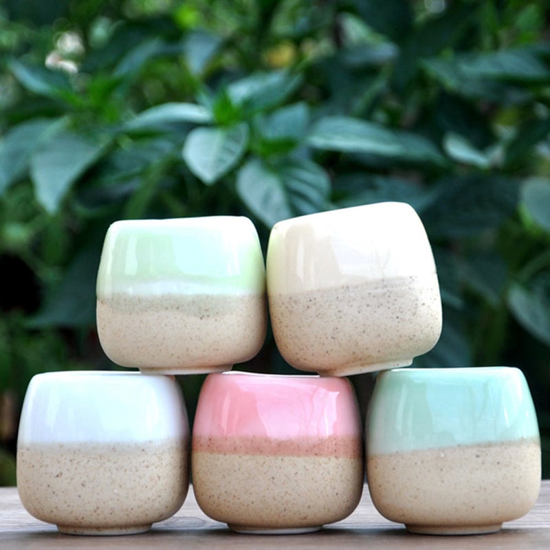 6Pcs Mini Planter Pretty Ceramic Flowers Pots Vintage Bonsai Pots - Image 3