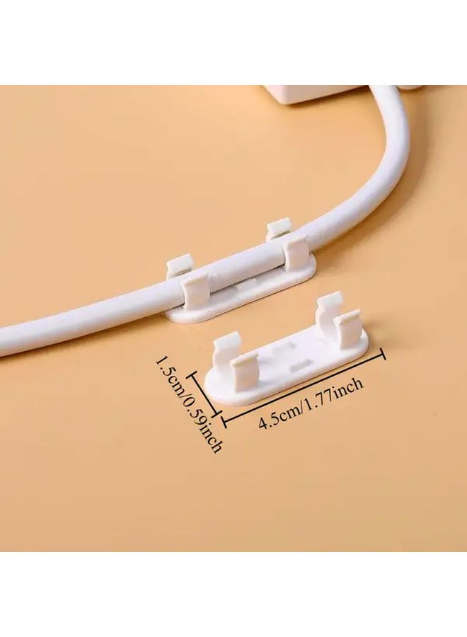 Self Adhesive No Drill Wire Fixer Clips 10pcs Durable Plastic Snap Fasteners for Wall Furniture Wire Management - Image 2