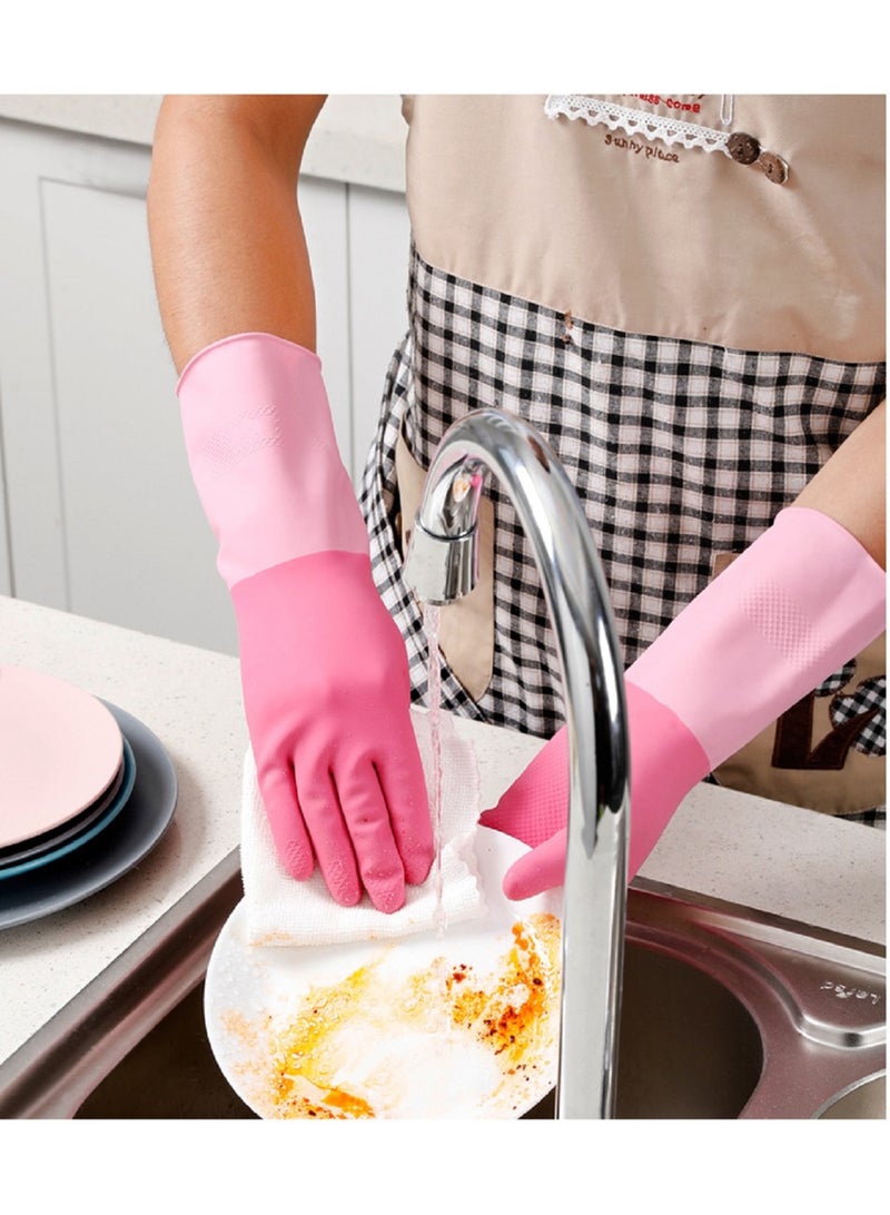 1 Pair Dishwashing Cleaning Gloves Non-slip Reusable Waterproof Household Kitchen Dishwashing Glove,For Kitchen Cleaning Food Handling Working Painting Gardening - Image 4