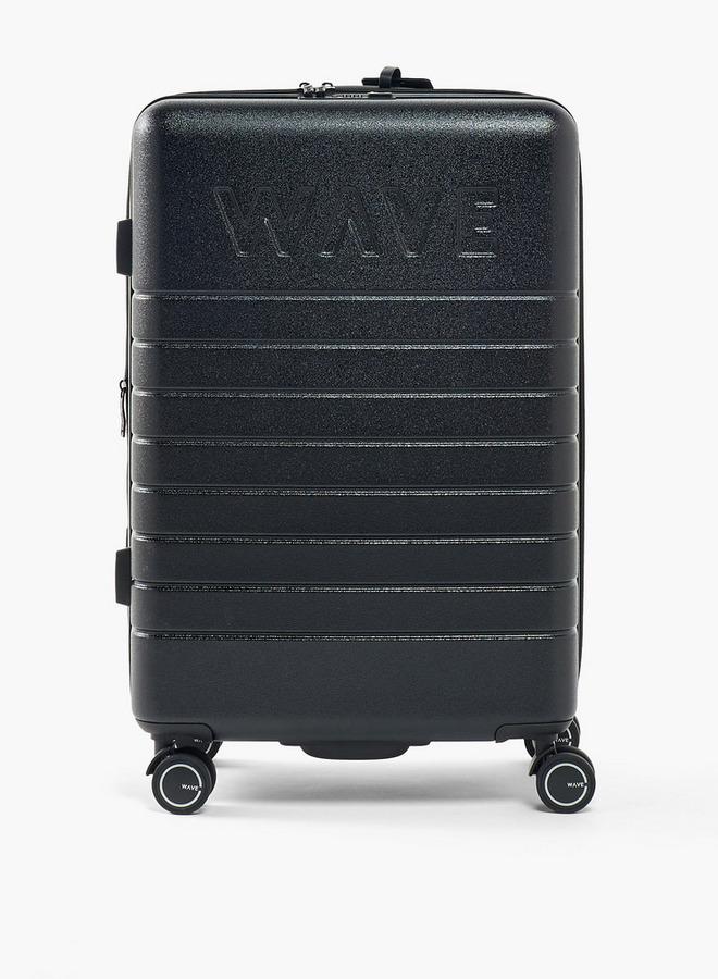 Wave Textured Hardcase Luggage Trolley With Retractable Handle - 28 Inches Check-In Bag - Image 3