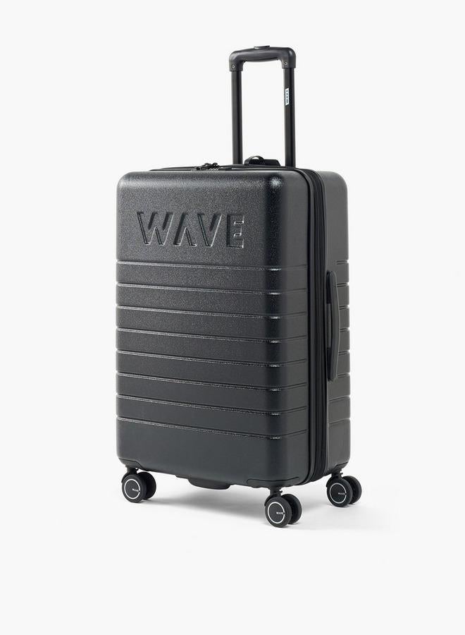 Wave Textured Hardcase Luggage Trolley With Retractable Handle - 28 Inches Check-In Bag - Image 1