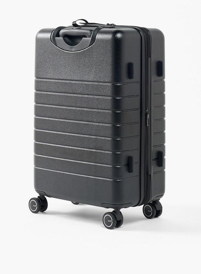 Wave Textured Hardcase Luggage Trolley With Retractable Handle - 28 Inches Check-In Bag - Image 2