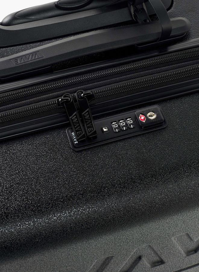 Wave Textured Hardcase Luggage Trolley With Retractable Handle - 28 Inches Check-In Bag - Image 4