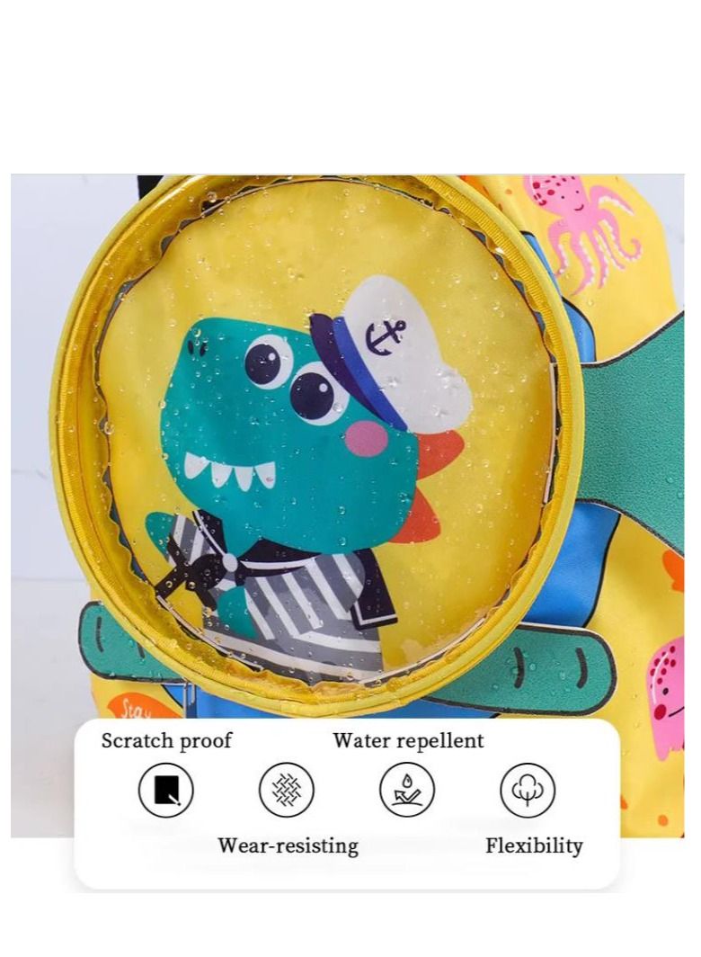 NIBEMINENT Children's Dry and Wet Separation children's swimming bag, beach sports fitness Portable Drawstring Backpack Waterproof Gym Sports Pool Beach Gear - Image 4