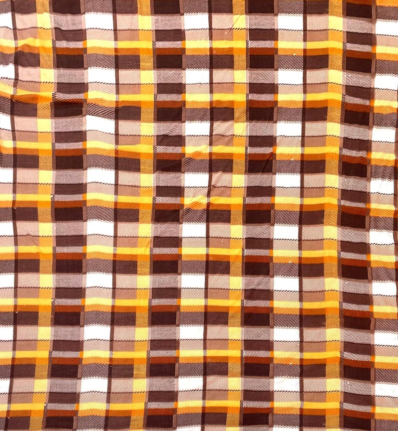 BREVARD BREVARD Single Bed Woolen Fabric Checkered Quilt CoverDuvet CoverRajai CoverBlanket Cover for Winter 60X90 Inches Brown Combo of 2  - Image 3