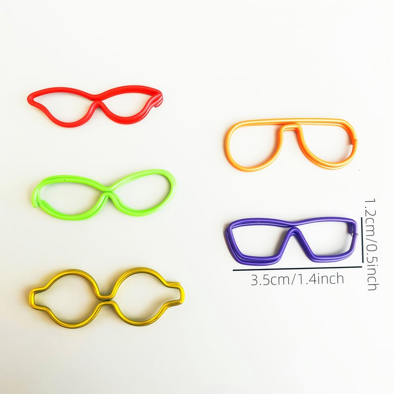 30 Purple Glasses Shaped Paper Clips for Organizing Documents and Bookmarks, Office and Home Use Gift - Image 3