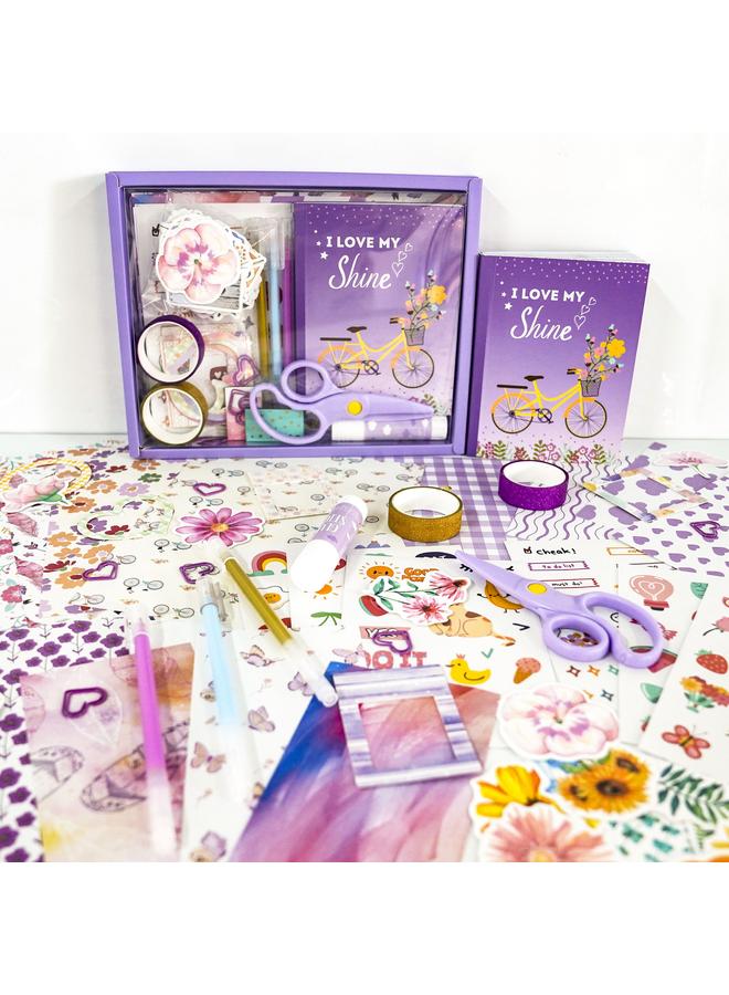 Bluejw Cross-border Hand Book Gift Box Stickers 180 European And American Flowers High Color Value Diy Material Scrapbook Hand Book Suit - Image 1