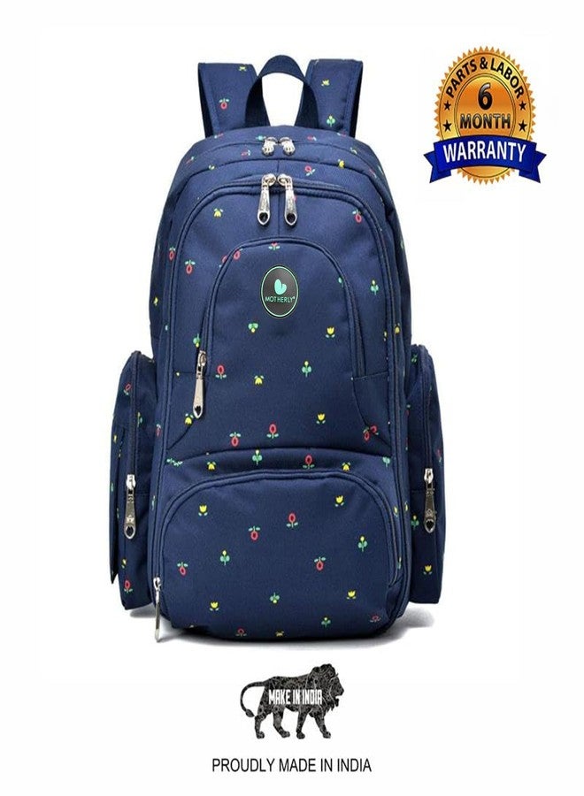 Motherly Elite Diaper Bag for Mothers for Travel, Maternity Bag for Newborn Baby, Mother Travelling Bag, Multiple Pocket Water Resistant Hospital Bag for moms with complimentary offers (Blue Flower) - Image 2