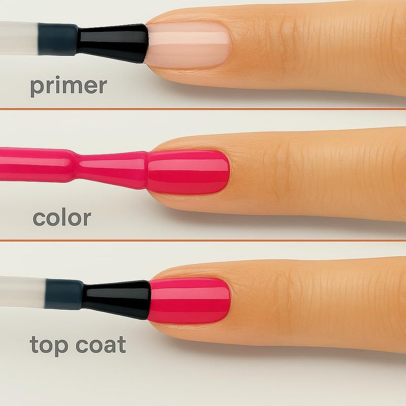 Sally Hansen Miracle Gel Salon Quality Nail Polish | Gel-Like Formula, Two-Step System, No UV Light Needed, Long Lasting | Opaque, Glossy | 530 Figgin' Love Hue | Pink Purple Nail Color - Image 3