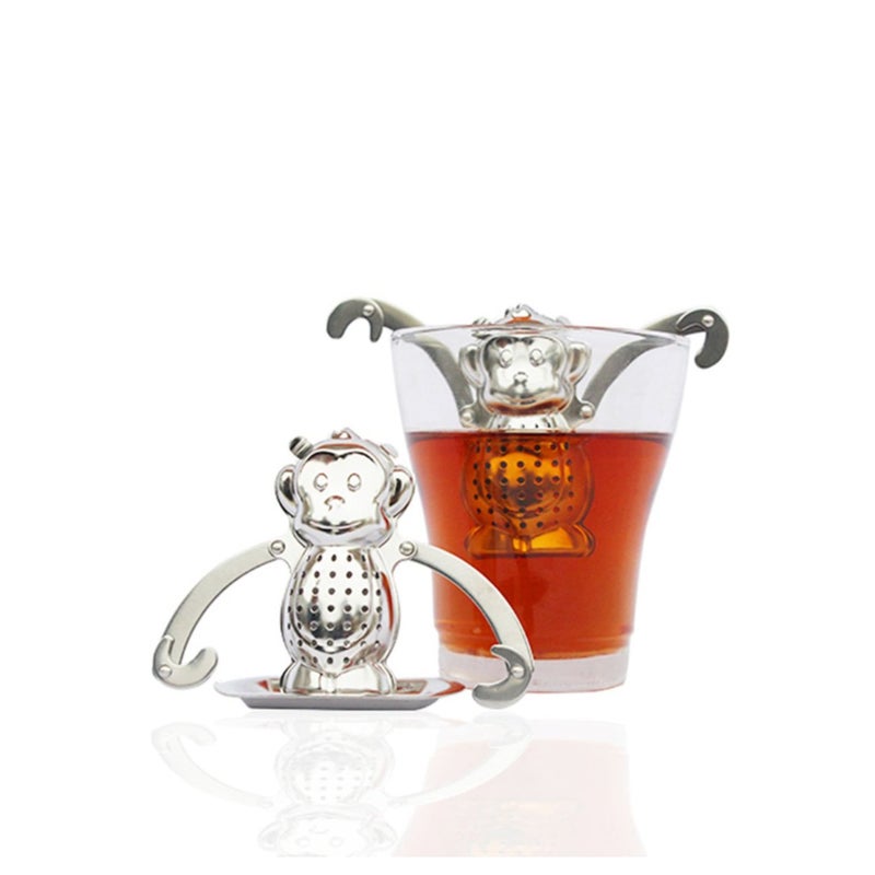 SOLARAE 2pcs Stainless Steel Tea Strainer Silicone Tea Infuser Stainless Tea Kettle Metal Tea Strainer Stainless Steel Coffee Infuser Fine Mesh Tea Strainer Rubber Tea Infuser Tea Leaker - Image 1