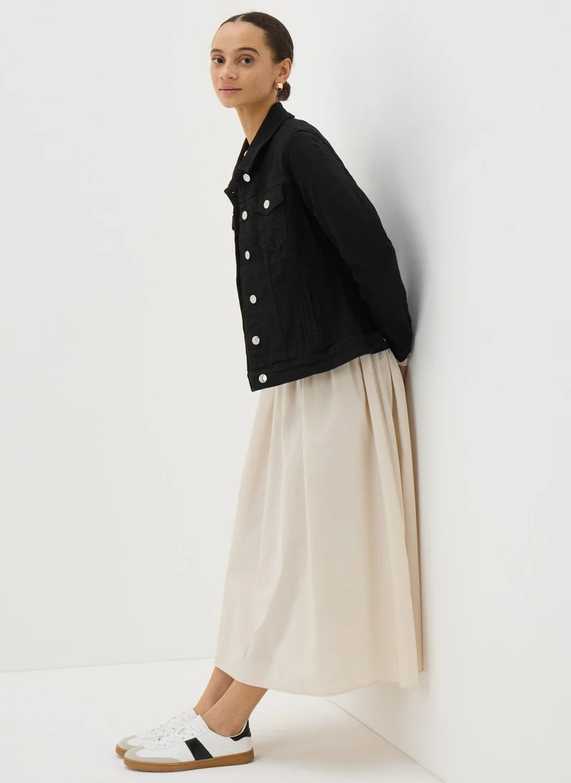 Matalan Black Stretch Denim Jacket