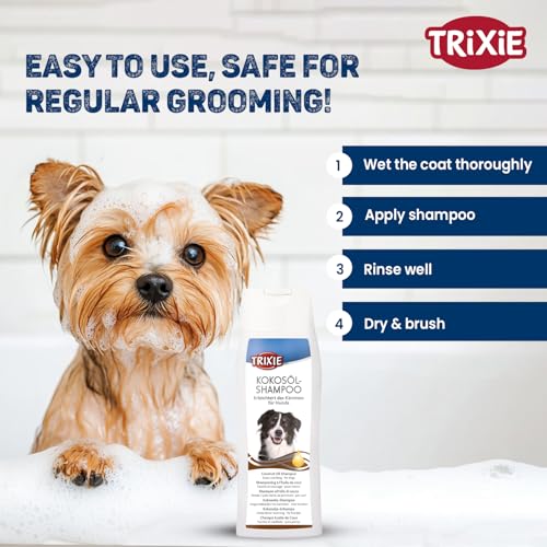 Trixie Natural Coconut Oil Dog Shampoo, Treats Skin Dryness and Makes Coat Fluffy and Smooth Gives Conditioning and Maximum Protection to The Coat – 250ml - Image 4