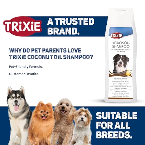 Trixie Natural Coconut Oil Dog Shampoo, Treats Skin Dryness and Makes Coat Fluffy and Smooth Gives Conditioning and Maximum Protection to The Coat – 250ml - Image 5