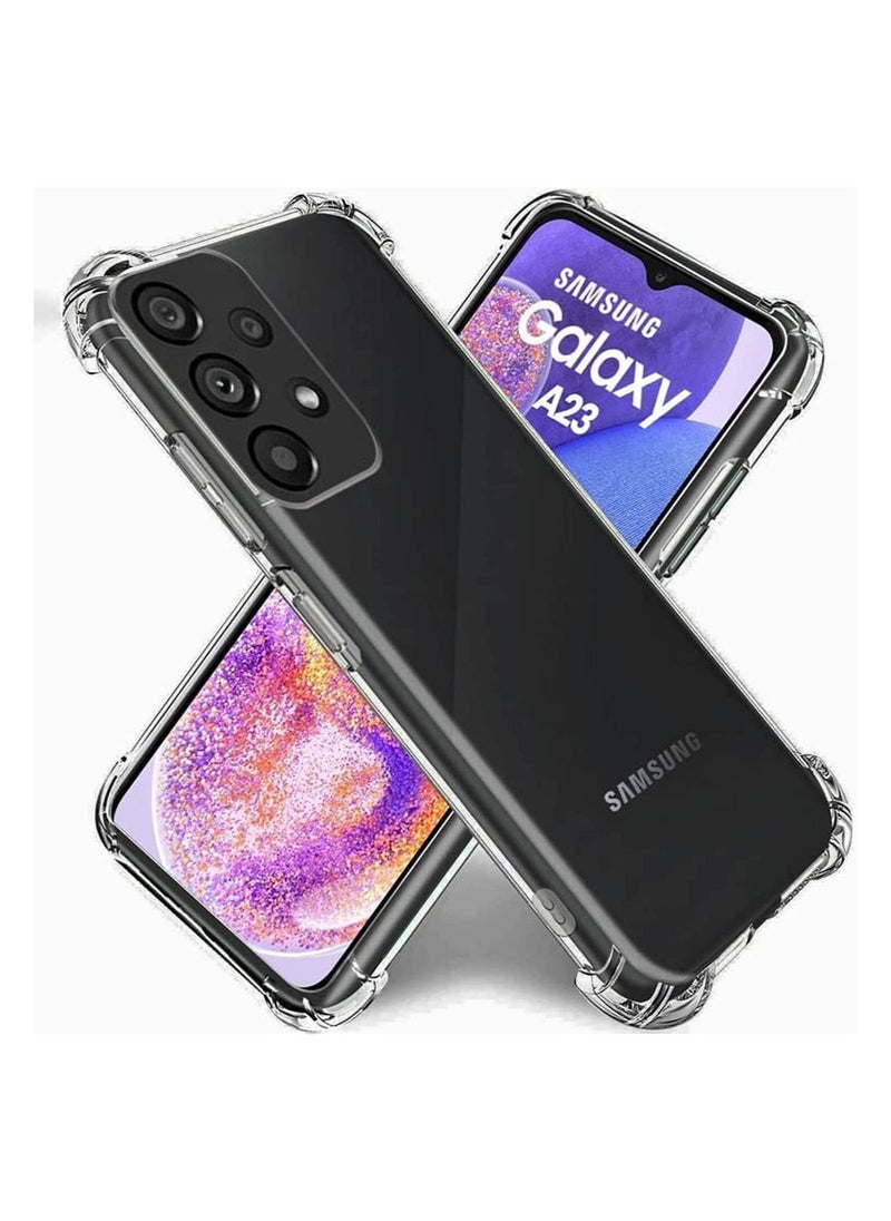 Gravity Samsung Galaxy A23 Clear Cover Case soft TPU Transparent Silicone Gel Back Protective Case shock Absorbent Reinforced Corner - Image 1