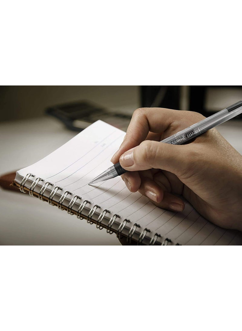 ZEBRA Zebra F-301 Ballpoint Stainless Steel Retractable Pen, Fine Point, 0.7mm, Black Ink, Combo Pack of 6 BLACK INK Metal Pens with 3 BLACK INK REFILLS, 0.7mm fine point pens with .7 mm F-301 Pen Refill  - Image 4