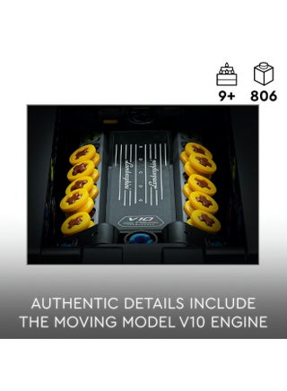 Technic Lamborghini Huracán Tecnica Model Car Set 42161 (Age 9+, 806 Pieces) - view 4